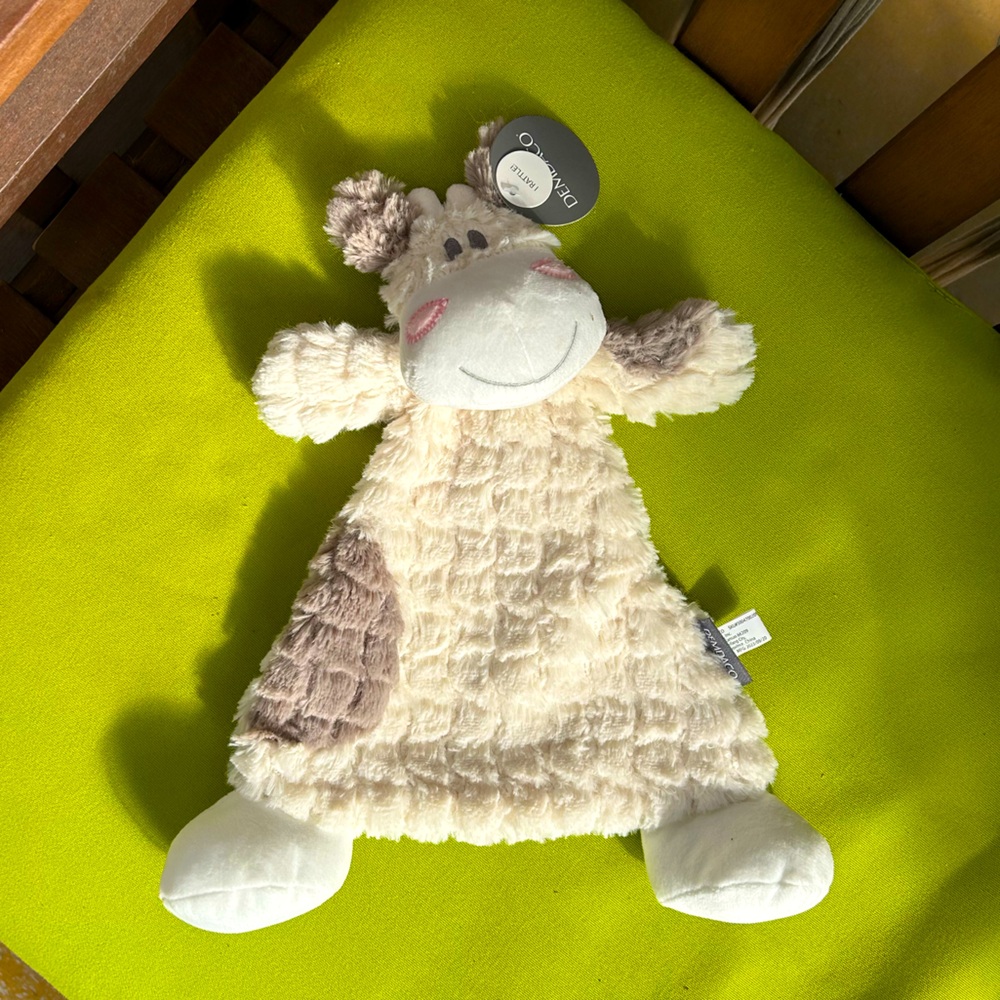 DEMDACO Moozer Cow Rattle Blankie
